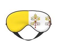 Masque doux pour les yeux avec drapeau du Vatican, imprimé sur toute la surface, 96 % polyester, 4 % élasthanne