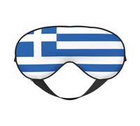 Masque doux pour les yeux avec drapeau grec, imprimé sur toute la surface, 96 % polyester, 4 % élasthanne