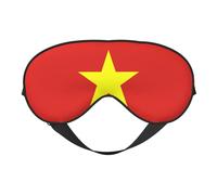 Masque doux pour les yeux avec drapeau vietnamien, imprimé sur toute la surface, 96 % polyester, 4 % élasthanne