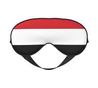 Masque doux pour les yeux avec drapeau yéménite, imprimé sur toute la surface, 96 % polyester, 4 % élasthanne