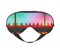 Masque doux pour les yeux avec impression artistique colorée - Sommeil confortable, bloque la lumière, couverture complète des yeux, idéal pour les voyages, la méditation