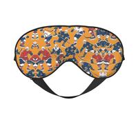 Masque doux pour les yeux avec impression de hockey, couverture douce double face pour le sommeil, les voyages, le yoga, sangle réglable, bloque la lumière