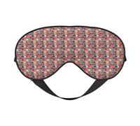 Masque doux pour les yeux avec impression de symboles de l'Angleterre - Bloque la lumière - Idéal pour la sieste - Pour voyage, camping, méditation, yoga