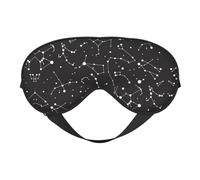 Masque doux pour les yeux avec imprimé constellation de divination étoilée pour homme et femme confortable avec sangle réglable pour voyage, yoga, sieste, travail