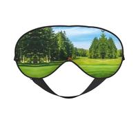 Masque doux pour les yeux avec imprimé de pelouse de golf - Ombre de nuit élastique - Bandeau résistant à la lumière pour les yeux pour avion, yoga, voyage, couverture complète des yeux