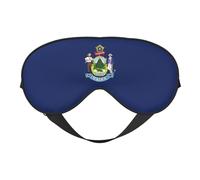 Masque doux pour les yeux avec imprimé drapeau de l'État du Maine - Bénéfique - Pour la sieste - Pour voyage, camping, méditation, yoga