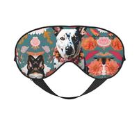 Masque doux pour les yeux avec imprimé floral - Sommeil confortable, bloque la lumière, couverture complète des yeux, idéal pour les voyages, la méditation