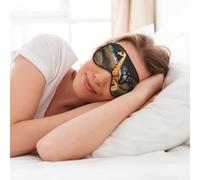 Masque doux pour les yeux avec imprimé girafe d'Afrique, arbre majestueux, masque de sommeil pour les yeux pour femmes et hommes