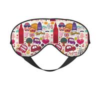 Masque doux pour les yeux avec imprimé journal scolaire en anglais - Léger - Respirant - Occultant - Pour voyage, sieste, yoga, méditation