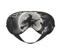 Masque doux pour les yeux avec imprimé sorcière pour Halloween, idéal pour la sieste, le voyage, le camping, la méditation, le yoga