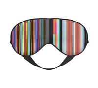 Masque doux pour les yeux avec lignes verticales irrégulières, imprimé sur toute la surface, 96 % polyester, 4 % élasthanne