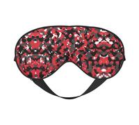 Masque doux pour les yeux avec motif camouflage, couverture des yeux double face pour le sommeil, les voyages, le yoga, sangle réglable, bloque la lumière