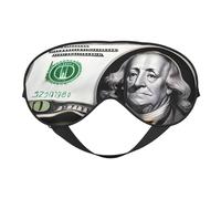 Masque doux pour les yeux avec motif de billet de banque. Unisexe, confortable et respirant, adapté pour le repos quotidien. Vous aide à entrer rapidement dans un sommeil profond.