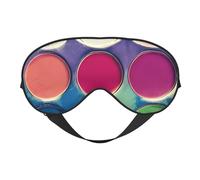 Masque doux pour les yeux avec palette de couleurs rondes. Unisexe, confortable et respirant, adapté pour le repos quotidien. Vous aide à entrer rapidement dans un sommeil profond.