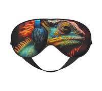 Masque doux pour les yeux avec sangle réglable Motif caméléon Listen Music