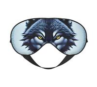 Masque doux pour les yeux avec tête de loup féroce. Unisexe, confortable et respirant, adapté pour le repos quotidien. Vous aide à entrer rapidement dans un sommeil profond.