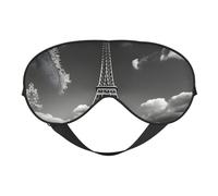 Masque doux pour les yeux avec tour Eiffel et nuage de Paris avec sangle réglable pour la sieste en avion