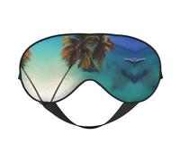 Masque doux pour les yeux Beach Coconut Sunshine, imprimé sur toute la surface, 96 % polyester, 4 % élasthanne