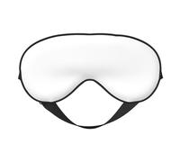 Masque doux pour les yeux de couleur blanche naturelle pour dormir - Idéal pour les femmes et les hommes et les voyages, confortable et réglable, parfait pour une utilisation en intérieur/extérieur