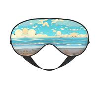 Masque doux pour les yeux de plage, imprimé sur toute la surface, 96 % polyester, 4 % élasthanne