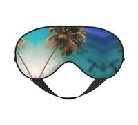 Masque doux pour les yeux des îles des Caraïbes, imprimé sur toute la surface, 96 % polyester, 4 % élasthanne