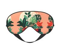 Masque doux pour les yeux d'intérieur en pot, imprimé sur toute la surface, 96 % polyester, 4 % élasthanne