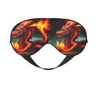 Masque doux pour les yeux Dragon King in Fire. Unisexe, confortable et respirant, adapté pour le repos quotidien. Vous aide à entrer rapidement dans un sommeil profond.