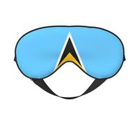 Masque doux pour les yeux Drapeau de Sainte-Lucie - Imprimé sur toute la surface - 96 % polyester, 4 % élasthanne