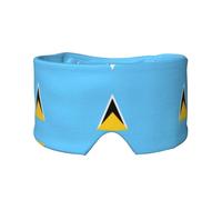 Masque doux pour les yeux Drapeau de Sainte-Lucie - Masque de sommeil confortable pour les personnes dormant sur le côté, blocage de la lumière, masque relaxant sans pression pour les yeux