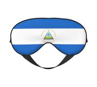 Masque doux pour les yeux Drapeau du Nicaragua, imprimé sur toute la surface, 96 % polyester, 4 % élasthanne