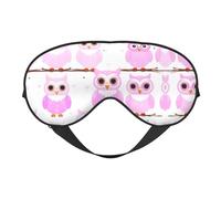 Masque doux pour les yeux en forme de chouette, imprimé sur toute la surface, 96 % polyester, 4 % élasthanne