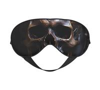 Masque doux pour les yeux en forme de crâne de couleur cuivrée. Unisexe, confortable et respirant, adapté pour le repos quotidien. Vous aide à entrer rapidement dans un sommeil profond.