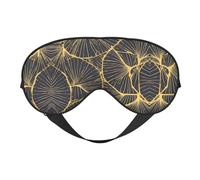 Masque doux pour les yeux Golden Leaf, imprimé sur toute la surface, 96 % polyester, 4 % élasthanne