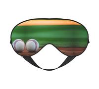 Masque doux pour les yeux imprimé baseball - Sommeil confortable, bloque la lumière, couverture complète des yeux, idéal pour les voyages, la méditation