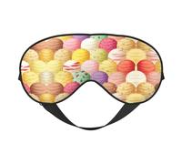 Masque doux pour les yeux imprimé crème glacée - Sommeil confortable, bloque la lumière, couverture complète des yeux, idéal pour les voyages, la méditation