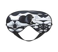 Masque doux pour les yeux, imprimé sur toute la surface, 96 % polyester, 4 % élasthanne