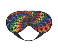 Masque doux pour les yeux imprimé Tie Dye - Bénéfique - Pour la sieste - Pour voyage, camping, méditation, yoga