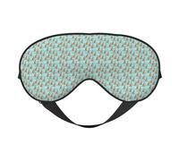 Masque doux pour les yeux imprimé zoo kangourou - Bloque la lumière - Utilisation nocturne - Voyage, camping, méditation et yoga