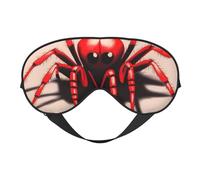 Masque doux pour les yeux mignon petite araignée rouge. Unisexe, confortable et respirant, adapté pour le repos quotidien. Vous aide à entrer rapidement dans un sommeil profond.