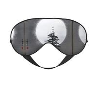 Masque doux pour les yeux Moon Pine Tree, imprimé sur toute la surface, 96 % polyester, 4 % élasthanne