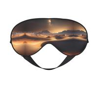 Masque doux pour les yeux motif étoiles du désert, imprimé sur toute la surface, 96 % polyester, 4 % élasthanne