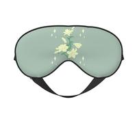 Masque doux pour les yeux motif lys blancs. Unisexe, confortable et respirant, adapté pour le repos quotidien. Vous aide à entrer rapidement dans un sommeil profond.