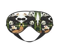 Masque doux pour les yeux Pandas of Father and Fils, imprimé sur toute la surface, 96 % polyester, 4 % élasthanne