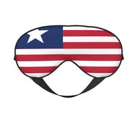 Masque doux pour les yeux pour dormir avec drapeau du Libéria - Idéal pour les femmes et les hommes et les voyages, confortable et réglable, parfait pour une utilisation en intérieur/extérieur