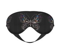 Masque doux pour les yeux Science papillon, imprimé sur toute la surface, 96 % polyester, 4 % élasthanne