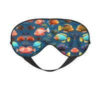Masque doux pour les yeux Submarine Reef Fish - Imprimé sur toute la surface - 96 % polyester, 4 % élasthanne
