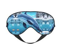 Masque doux pour les yeux Winter The Dolphin, imprimé sur toute la surface, 96 % polyester, 4 % élasthanne