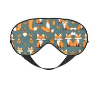 Masque doux pour les yeux Yellow Fox, imprimé sur toute la surface, 96 % polyester, 4 % élasthanne