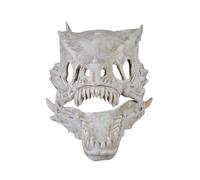 Masque Dragon Face 3D - Couverture de costume Moving Jaw Halloween - Grattoir réaliste - Accessoire de fête cosplay pour hommes adultes - Décoration de vêtements d'animaux effrayants