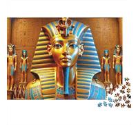 Masque du Pharaon Égyptien Puzzle 1000 Pièces Papier Puzzle pour Adultes Civilisation Ancienne Relaxation Décoration Maison 38x26cm/1000pcs